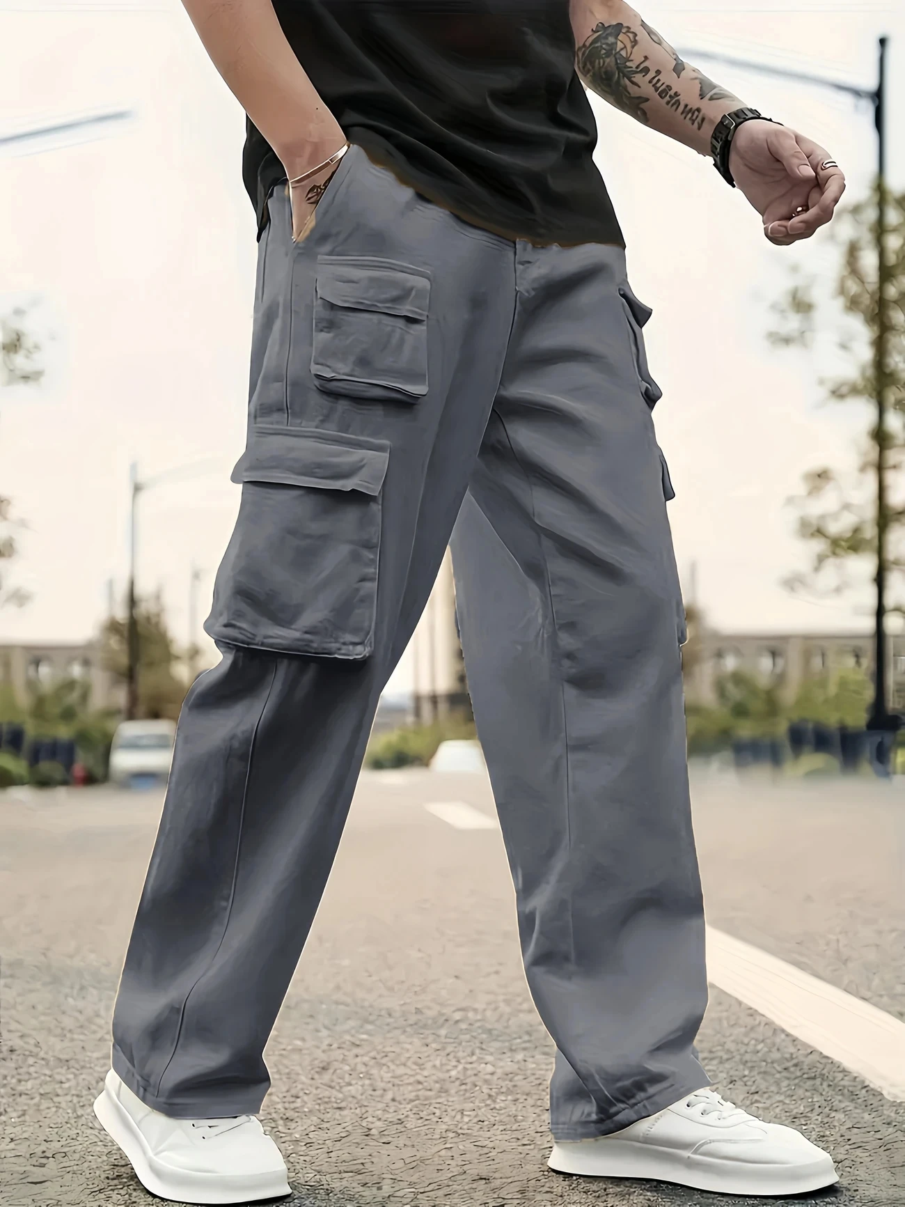 

Pants Men Quick Drying Sports Outdoor Pants Men's Tactical Pants Multi-Pocket Long Trousers Mountaineering Waterproof Pants