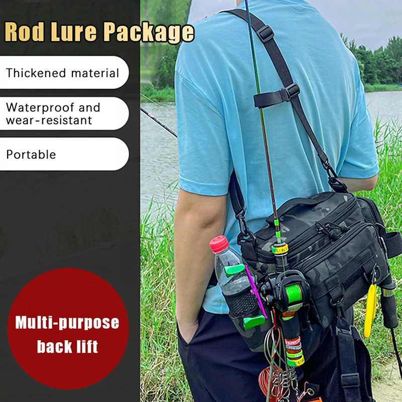 

Сумка для рыболовных снастей, сумка для хранения, портативный держатель для удочек, спортивная сумка для активного отдыха, многофункциональная поясная сумка, сумка для приманок