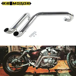 For Yamaha Virago XV535 XV400 All Years Motorcycle Exhaust Pipe Fit XV 535 400 Stainless Steel Muffler Full System Silencers