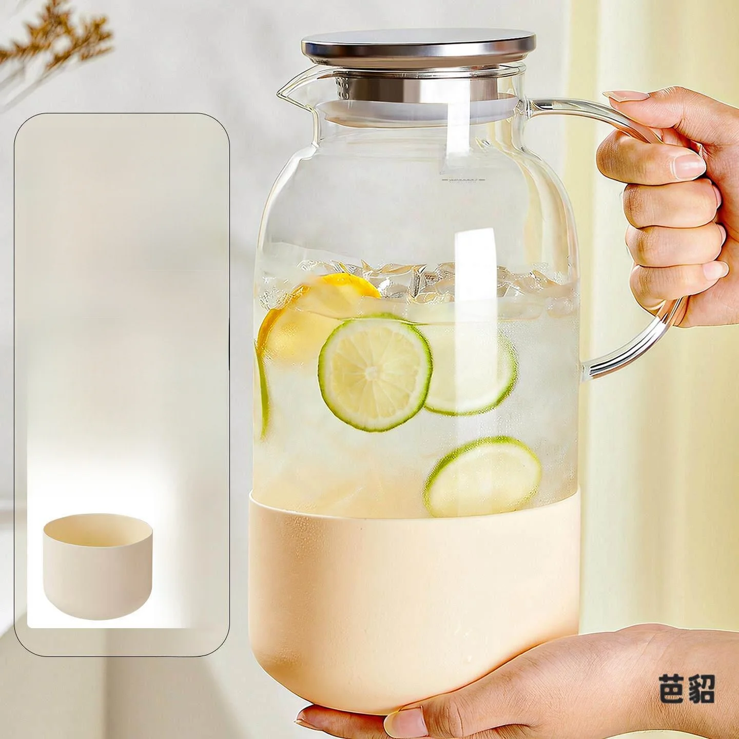 

Large Capacity High Borosilicate Glass Cold Brew Coffee Maker Refrigerator Water Pot Nordic Style Home Use Tea Water Pot