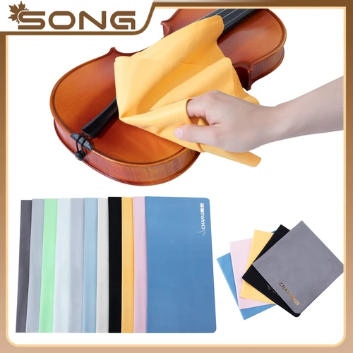 Paño de limpieza suave Universal, paño de pulido para violín, guitarra, Piano, paños de limpieza de polvo, accesorios para oboe, 345mm x 350mm, 1/5 Uds.