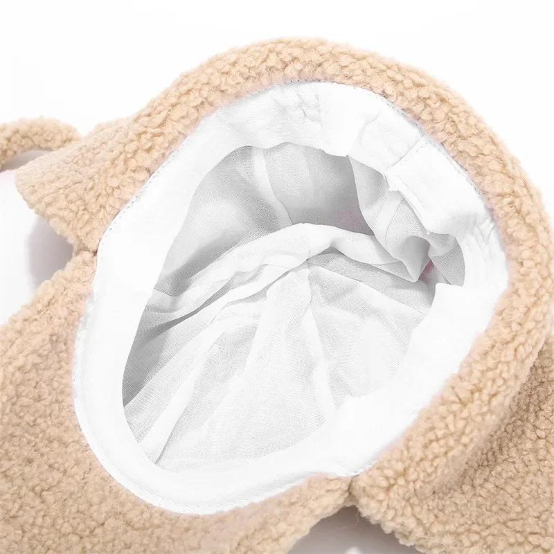 Gorro con orejas sólidas de poliéster para invierno, gorros ajustables para exteriores, gorros de bombardero, gorro cálido para hombres y mujeres 16, 2024