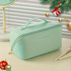 Waterproof Travel Cosmetic Bag With Dividers And Handle - Large Capacity Makeup Toiletry Bag For Women - Multifunctional Storage