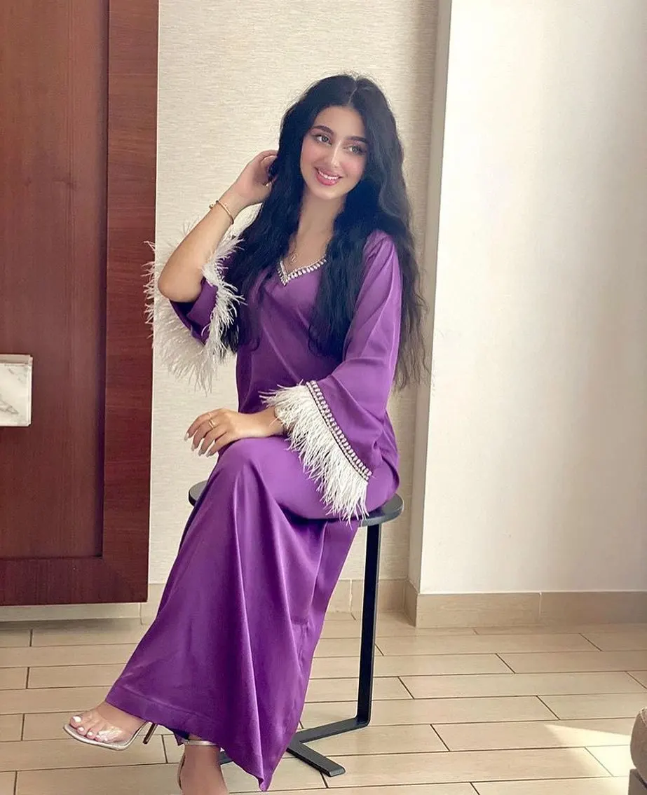 

Elegant Islam Evening Party Abayas Soft Arabic Wear Loose Comfortable Maxi Dresses For Women Turkey Dubai Ramadan Robe Clothing