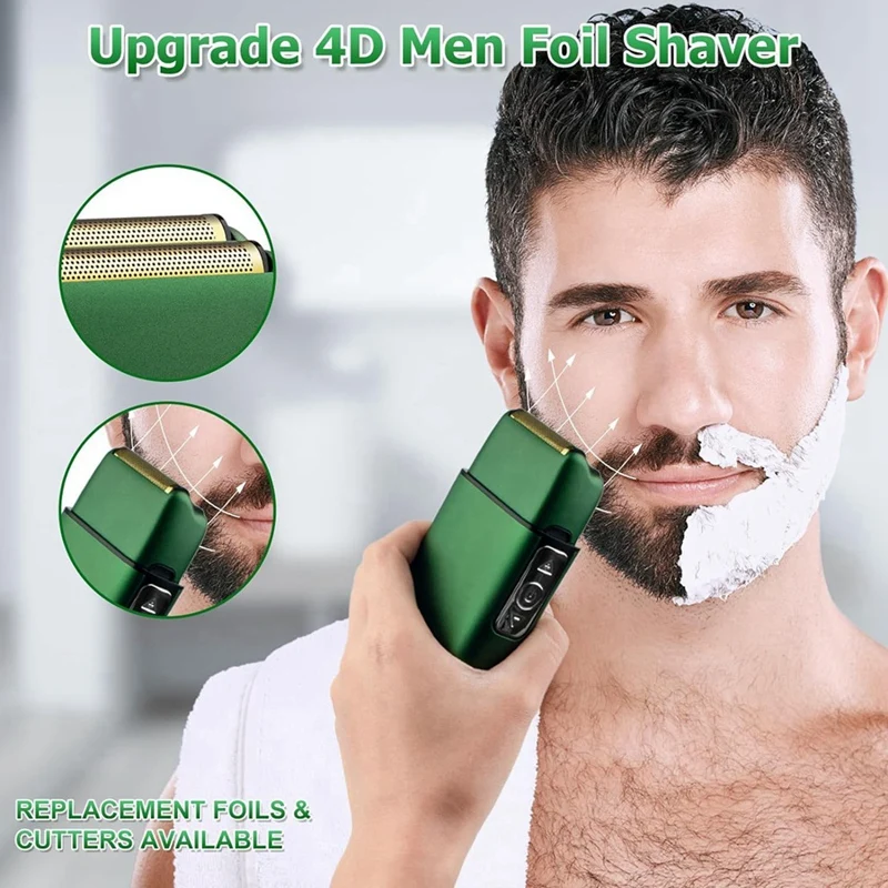 Foil Shaver,Shaver For Men With Ultra-Thin Foil Meshes,IPX7 Waterproof Mens Shaver With 3-Speed Control