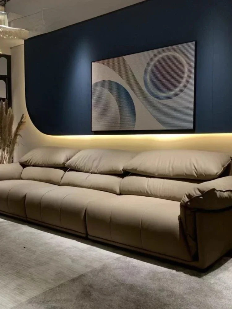 Luxury Elephant Ears Cloud Leather Sofa Living Room Luxury
