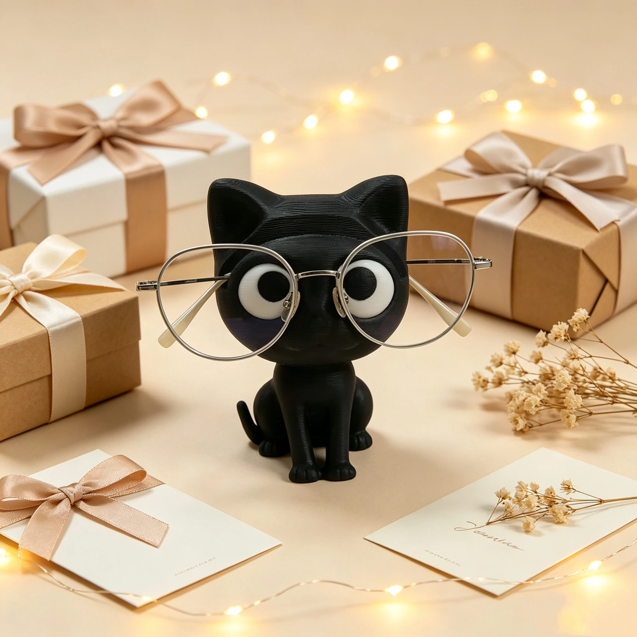 Cute Cat Eyeglass Show Holder Plastic Non-slip Desk Organizer Glasses Stand Display Desktop Storage Ornaments Decor 3D Print