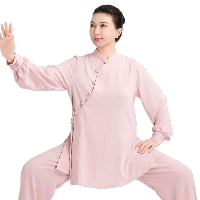 Summer Women's Tai Chi Uniform Martial arts Kung fu Suit Meditation Wushu Practice Clothes Top and Pants