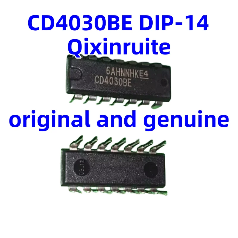 Qixinruite  New original CD4030BE DIP-14 gate and inverter chip quad XOR gate 2 input integrated circuit chip IC