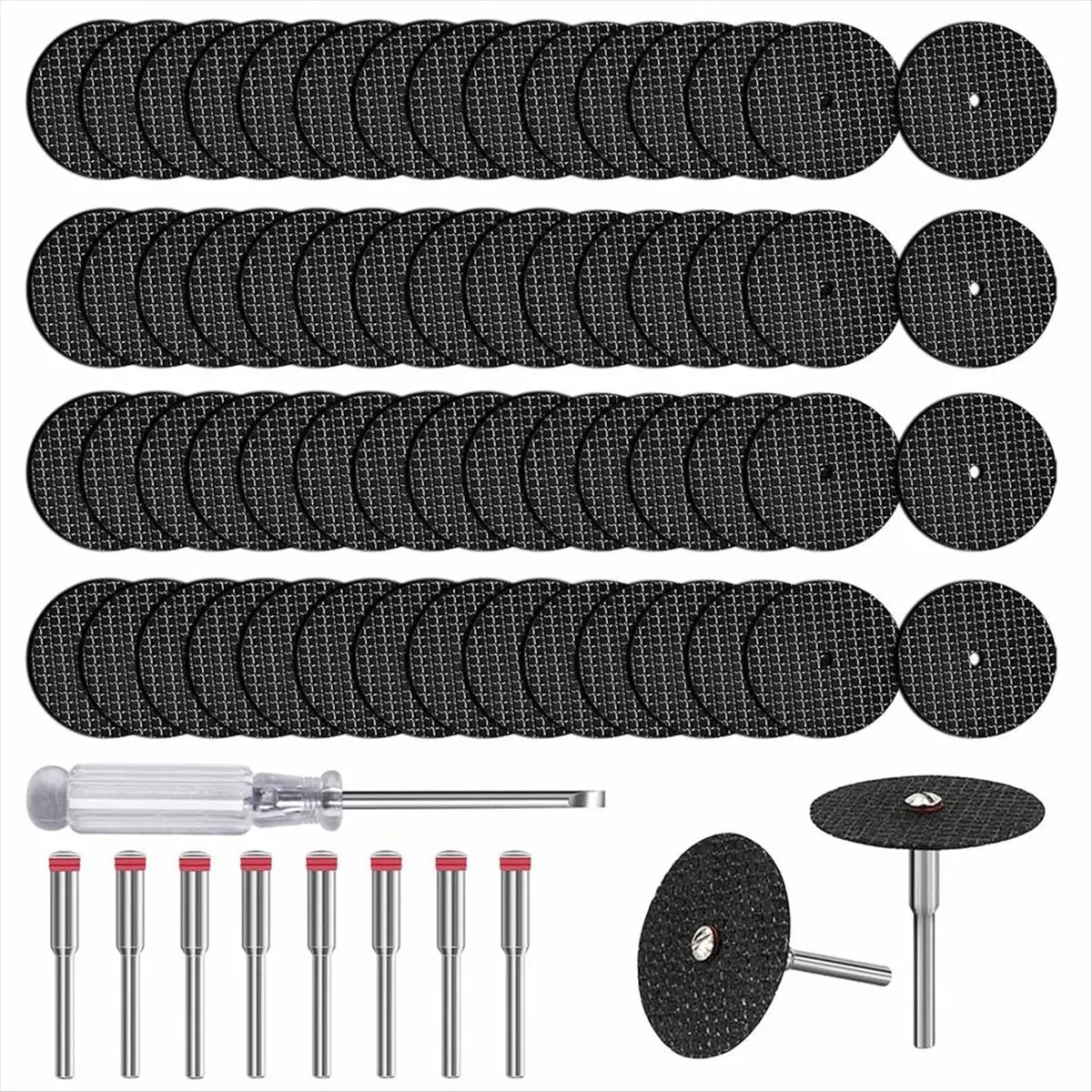 AA14 Cutting Wheel Set for -Rotary Tool, 60pcs Rotary Tool Cut Off Wheel 1-1/4inch Reinforced Fiberglass Cut Off Wheels