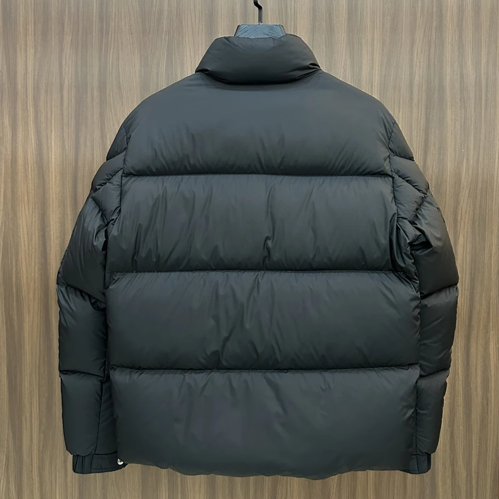 Puffer Down Coat Jacket Full Zip Up Men Winter Warm Outerwear Black