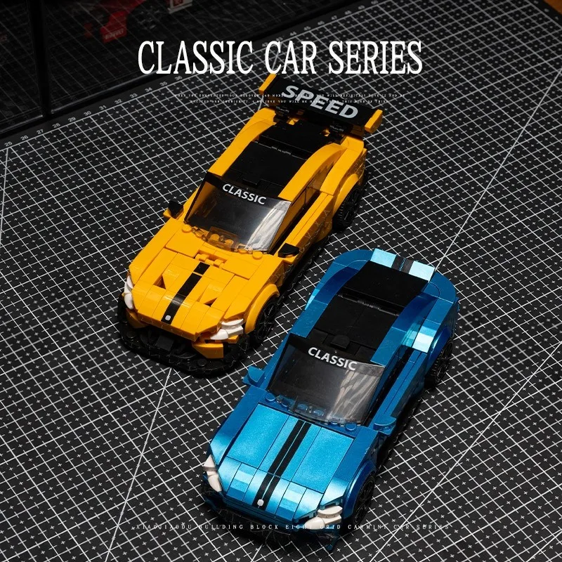 

MOC City Speed Sports Car Garage Building Blocks Supercar Vehicle Repair Shop Scene DIY Assembly Bricks Toys for Kids Boys Gifts