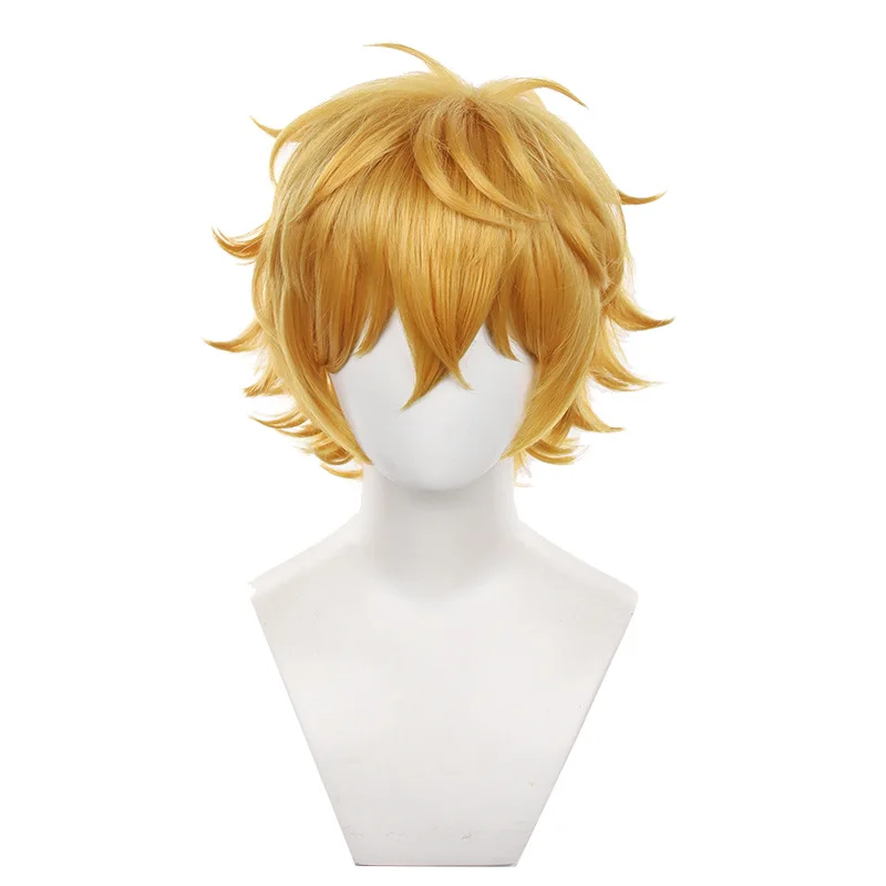 

WIND BREAKER Akihiko Nirei Cosplay Wig Anime Gold Short Hair Furin High School Bofurin Heat-resistant Fiber Hair+Wig Cap