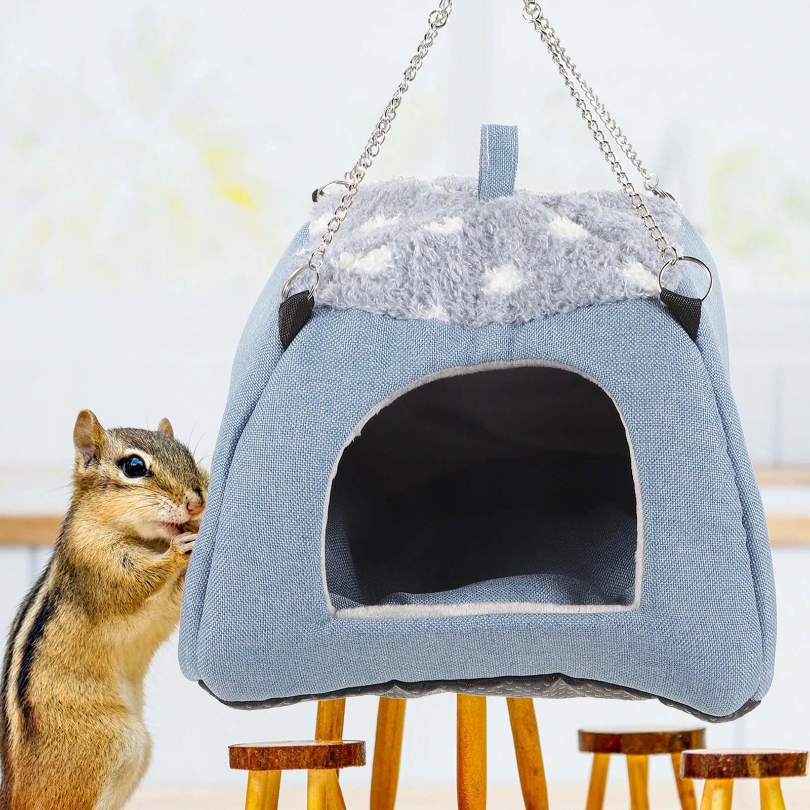 

Hanging Hammock Nest For Small Pets Hamster Hideout Bed Warm Soft Cloth Sponge House Pet Hut Cage Supply
