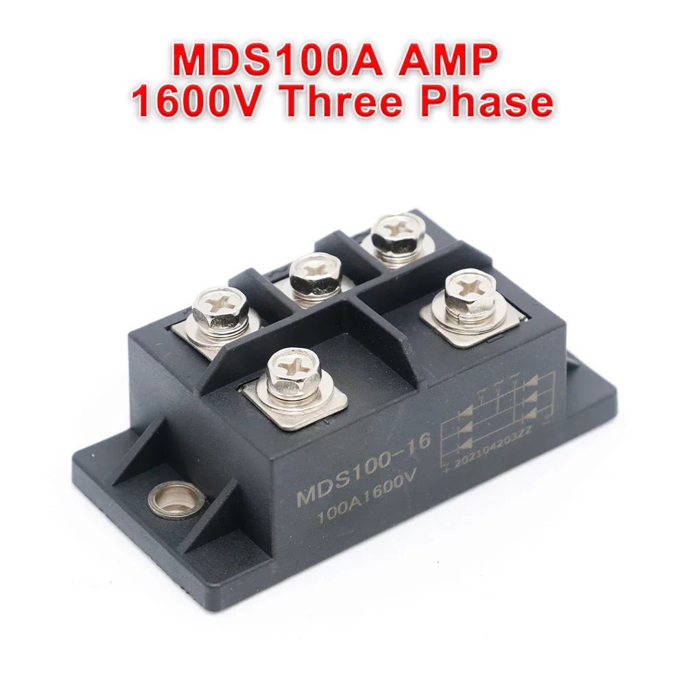 MDS100A AMP 1600V Three Phase Diode Rectifier Bridge 100A Rectifier Module Control Diode Rectifiers Function for Generator