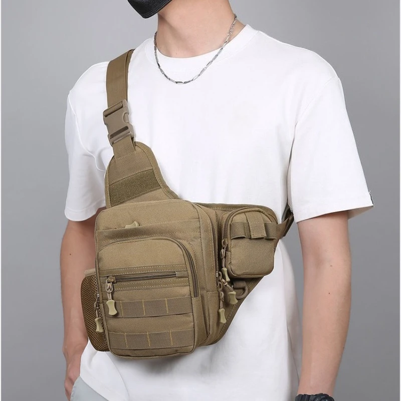 

Simple Fashion Men's Water Bottle Sling Bag Large Capacity Outdoor Sports Shoulder Crossbody Chest Pack Travel Hiking Chest Bag