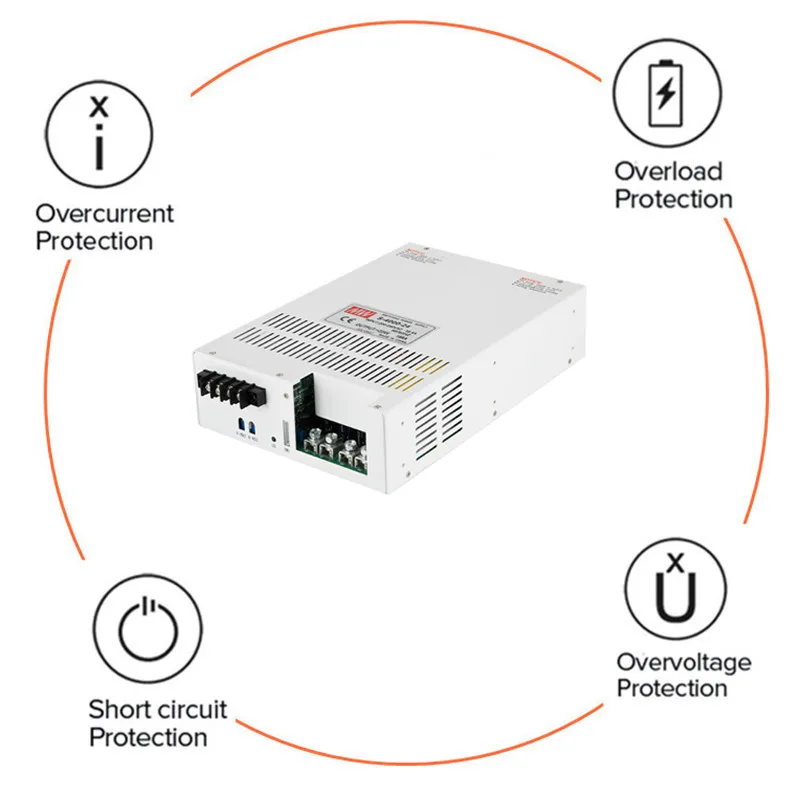 Imagem -02 - Chux-ac Regulador de Tensão dc Comutação de Alimentação Led Smps 012v 24v 36v 48v 60v 72v 100v 200v 300v 4000w