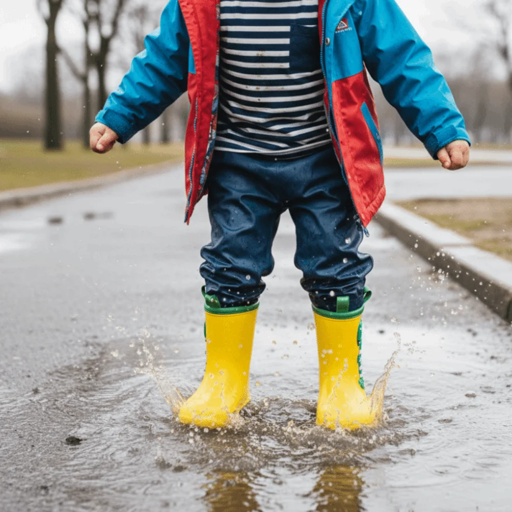 لطيف الكرتون نمط الأطفال احذية المطر عدم الانزلاق إيفا أحذية ماء مريحة لينة أحذية مقاومة للماء البركة القفز #2