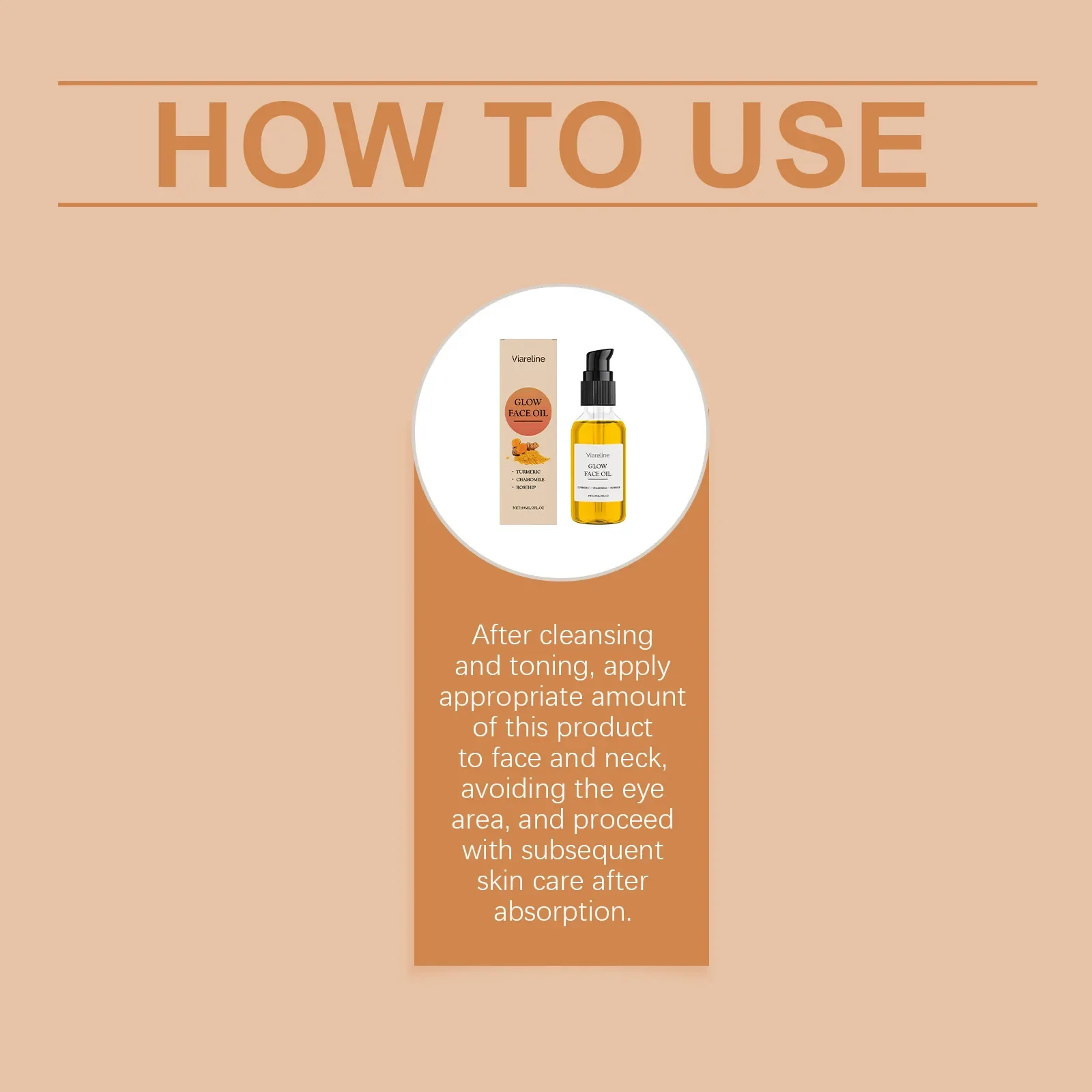 VIARELINE Turmeric Face Oil Nourish Hydrate Face Neck Skin Care Essential Oil Natural Moisturizer Mothers Day Gift Idea