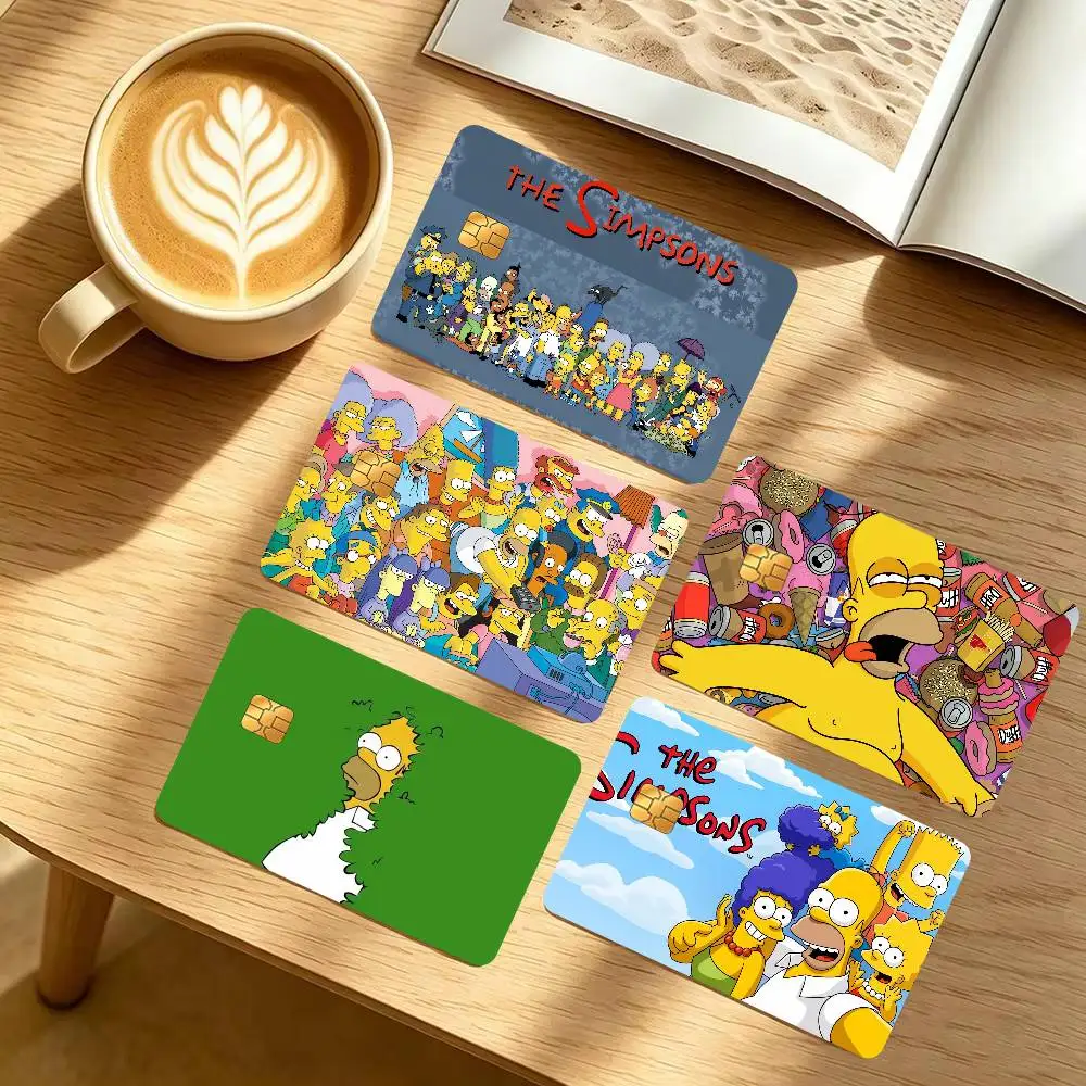 Cartoon ANIME Spend or Save Funny Shell Ultra Thin No Fade Sticker Cover Film for Debit Credit Card The S-impsons-S
