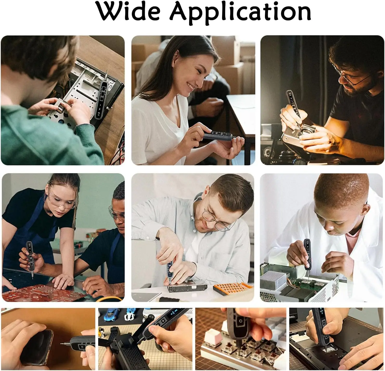 Conjunto de chave de fenda elétrica 180 em 1 com 162 bits, 3 modos de torque, capa magnética para reparo de computador com câmera de telefone