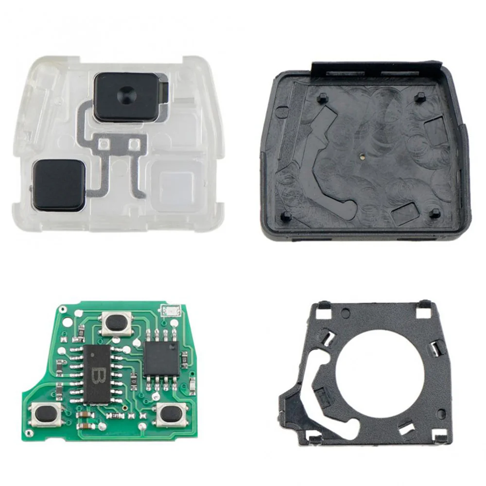 Funda de llave de coche remota para Toyota Camry Land Cruser 120 Prado, 2 botones, 433MHz, TOY43 Blade ID67 Chip p/n 50171, envío gratis