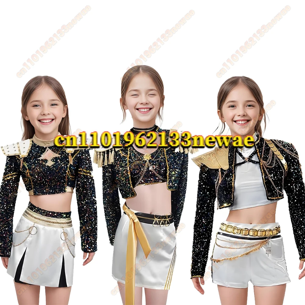 Stroje Cosplay Demon Hunters dla Dzieci, Kostiumy dla Dziewczynek Zoey Mira Rumi, Fantazyjne Stroje do Odgrywania Ról, Kpop Halloween Karnawałowe Przebrania