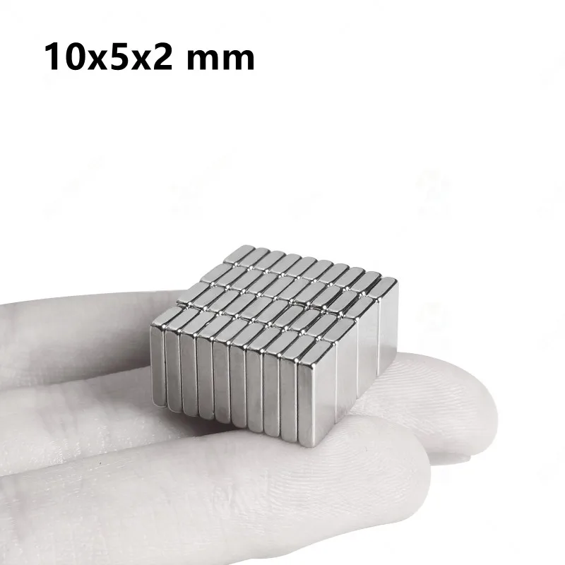 20~500pcs 10x5x2 mm Small Block Powerful Magnets 10*5*2  Neodymium Magnet 10x5x2mm Stong NdFeB Permanent Magnetic 10*5*2