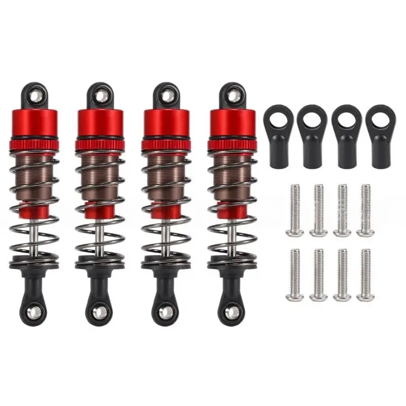 MACH-For 1/10 RC Buggy Truggy Touring Drift Car Parts- 4Pcs Adjustable Oil Filled Shocks 62Mm For Monster Trucks Upgrade