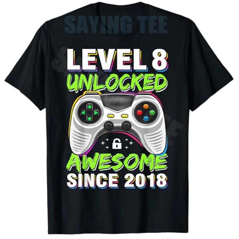Bruh, es ist mein 8. Geburtstag, Gamer-T-Shirt, Level 8 freigeschaltet, fantastisch seit 2018, 8. Geburtstag, Gaming-Spruch-T-Shirt, Neuheitsgeschenk-Kleidung – Detail 9