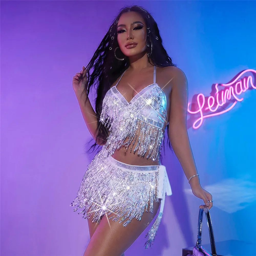 

Ebaywih Beach Club iny Tassel Outfit Set 2025 Summer Faion Women's Set Student orm Work orm Made in China