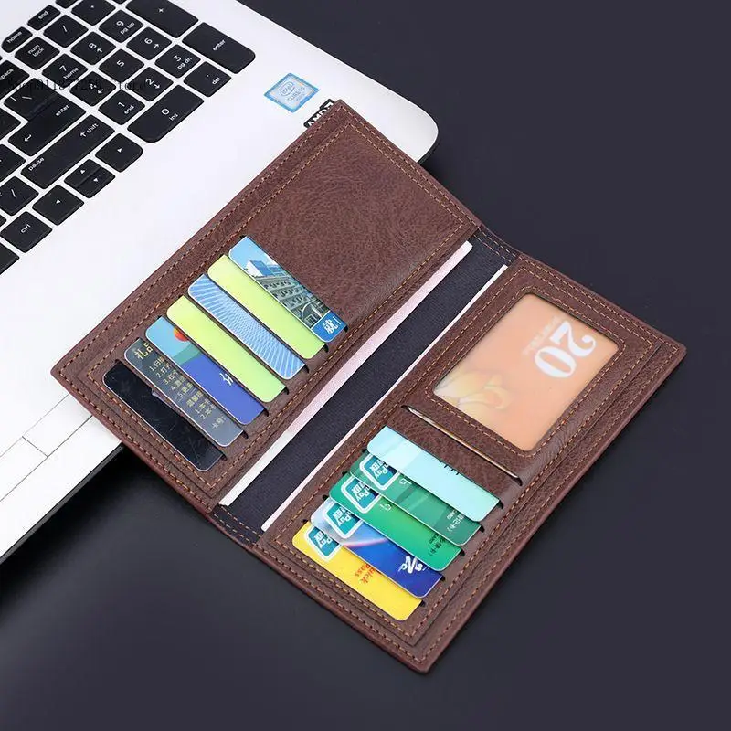 Wallet with Multiple Card Slots Light Luxury Long Men's Fashionable Soft Leather Men's Retro Leather Wallet