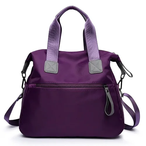 Imagen 2 del producto Bolso de mano para mujer con múltiples bolsillos, bolso de hombro de gran capacidad, bolso cruzado de nailon ligero para viajes