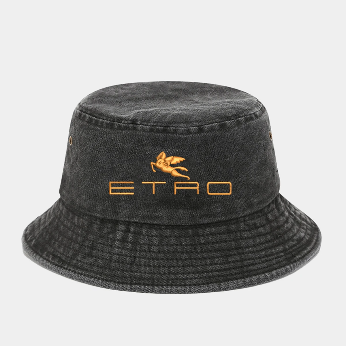 1 'E.T.R.O' قبعة صياد مطرزة بمظلة كلاسيكية مغسولة في الهواء الطلق، مصنوعة من نسيج البوليستر #4