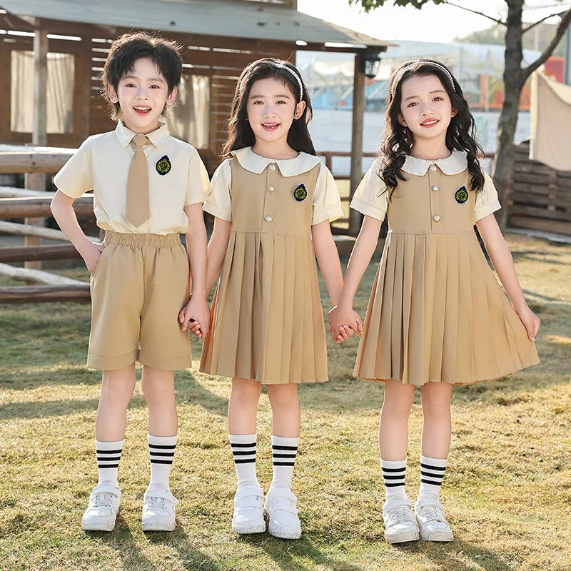 Spring and Autumn Clothing College Style Class Uniforms Spring Sportswear Three-piece Set Children's Kindergarten Uniforms