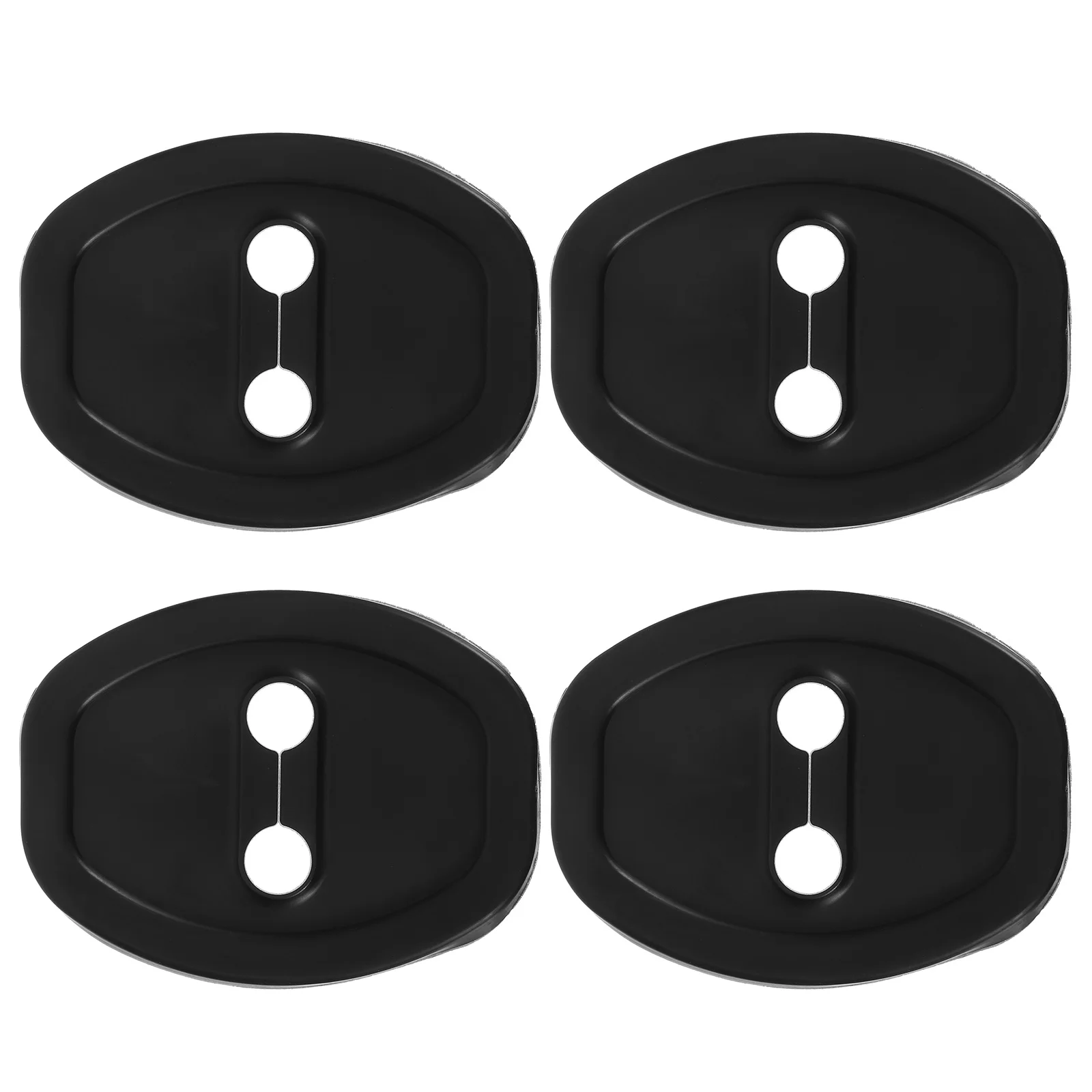 

4pcs Car Door Lock Protective Cover Black White Silicone Shock Absorption Pad Latch Guard Universal Vehicle Doors Locks