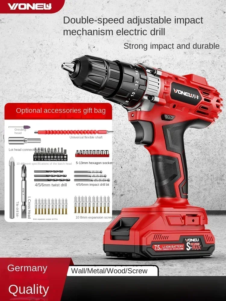 Versatile Electric Hammer Drill & Screwdriver with Adjustable Speed Control