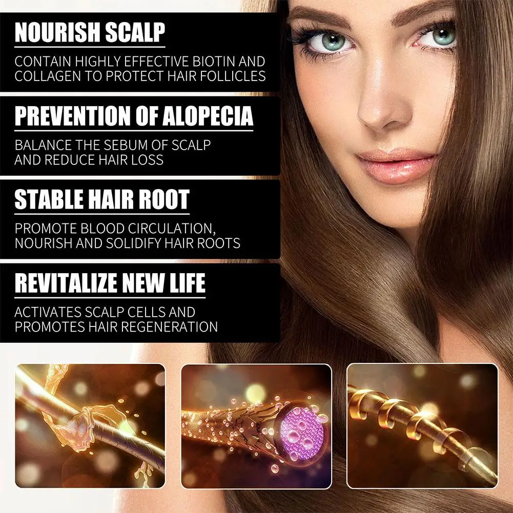 30ml Hair Oils for hair growth Fertilizer For Growth Biotin And Collagen For Natural Growth Anti Hair Loss Nourish Dry