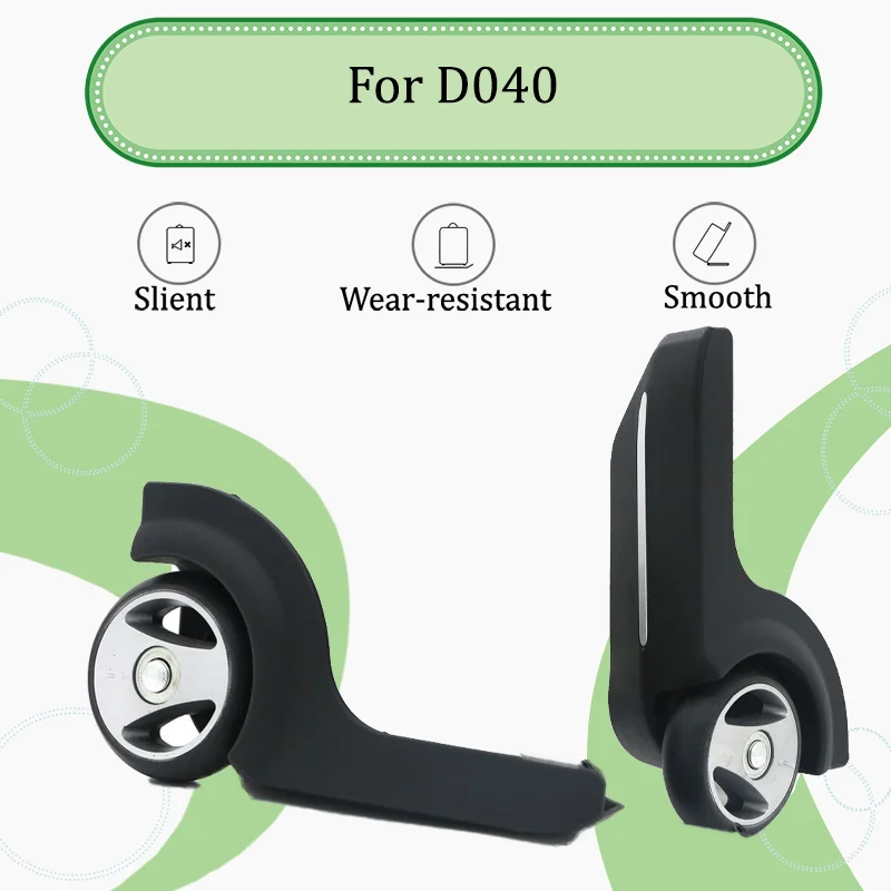 

For D040 Luggage Universal Replacement Wheels Straight-Running Wheels Durable Front Luggage Wheel Set