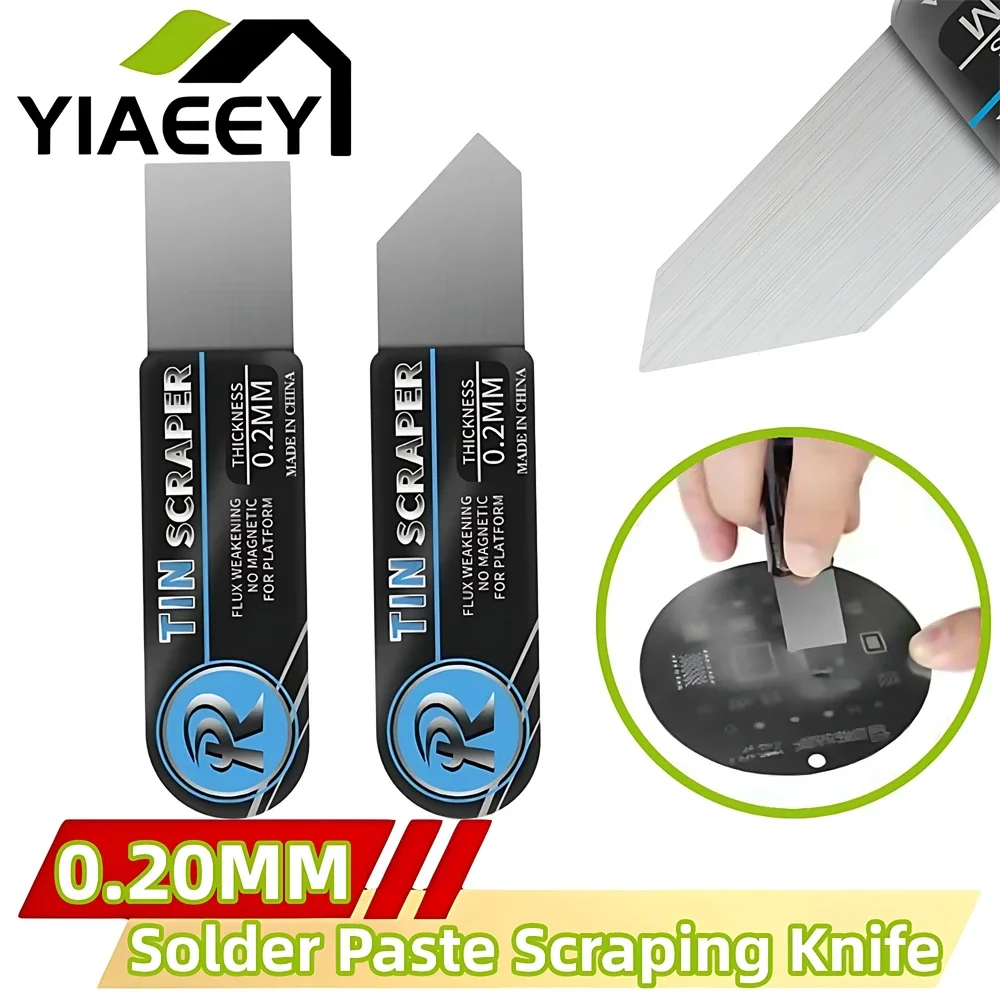 

High Toughness Tin Scraper Thickness 0.20mm Mobile Phone Repair Solder Paste Scraping Knife Pry Spudger