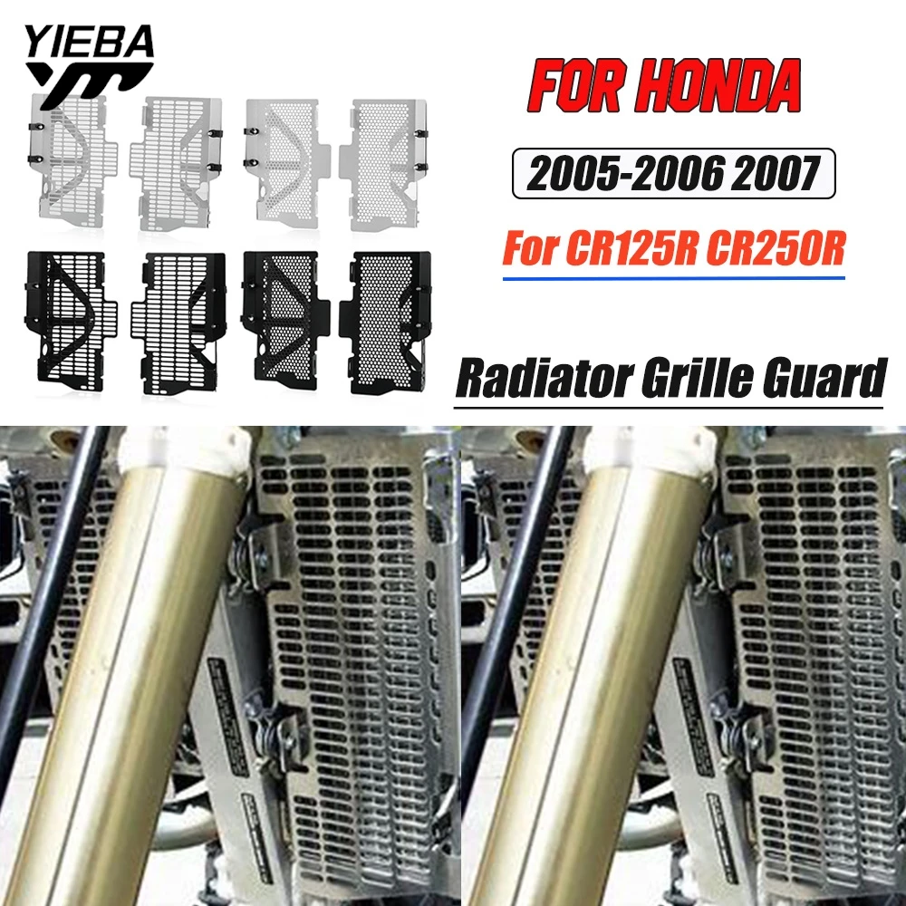 

For Honda CR125R CR250R 2005 2006 2007 CR 250R 125R Radiator Grille Guard Cover Motorcycle Accessories Water Tank Protection