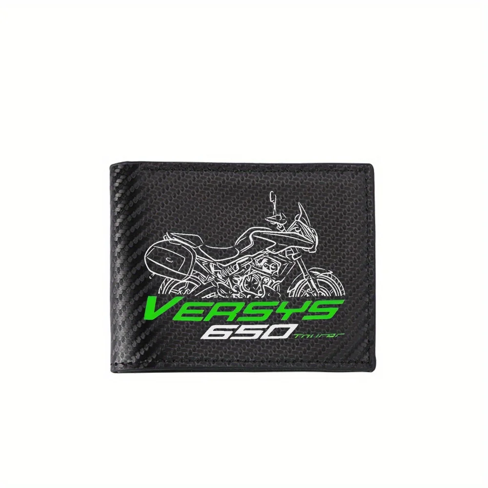 Motorcycle line illustration,logo design,text Men's Wallets Simple Business Modern Stylish Printing Design Gifts For Father Boyf