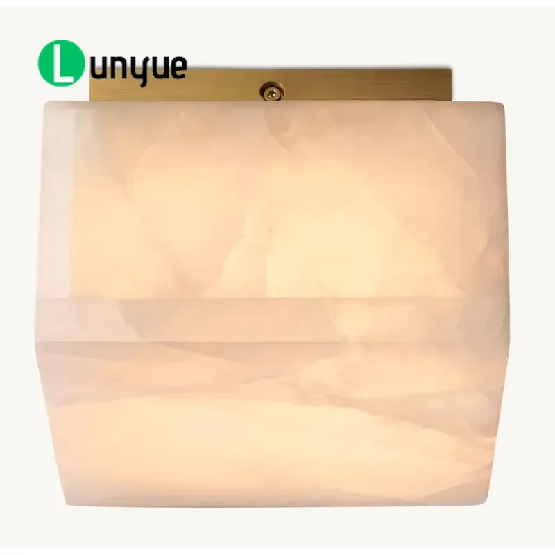 Nordic Luxury Modern Snowflake Stone Ceiling Light Natural LED Embedded Fixture with Remote Control for Bedroom Living Room