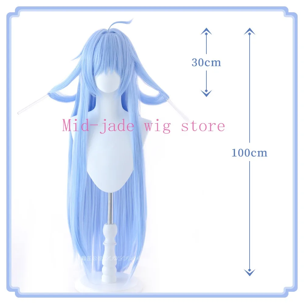 Qingxiao Cosplay Wig Gradient Highlight Hair with Detachable Bun for Valentine Game Festival