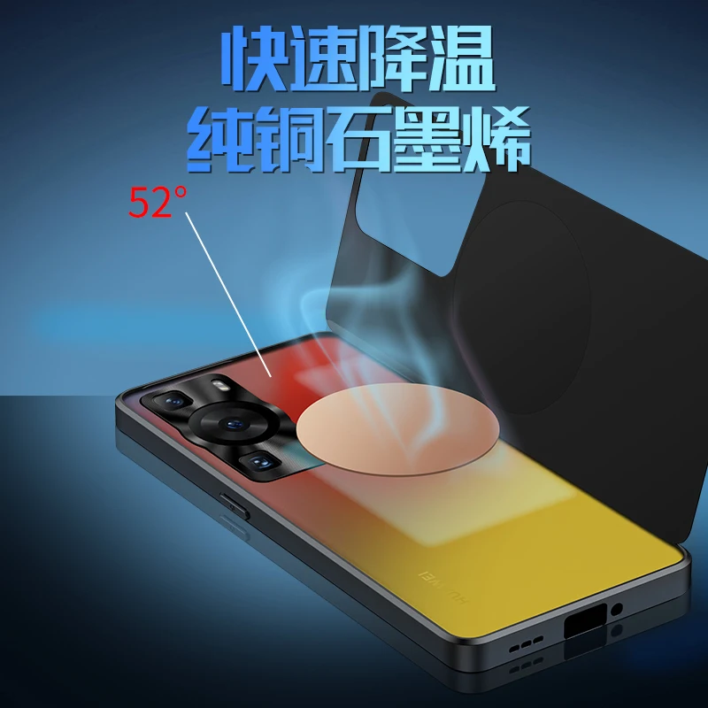 Aluminum Alloy Heat Dissipation Case for Huawei P60 Pro Cases Graphene Cooling Red Copper Metal Cover For Huawei P60 Pro Funda