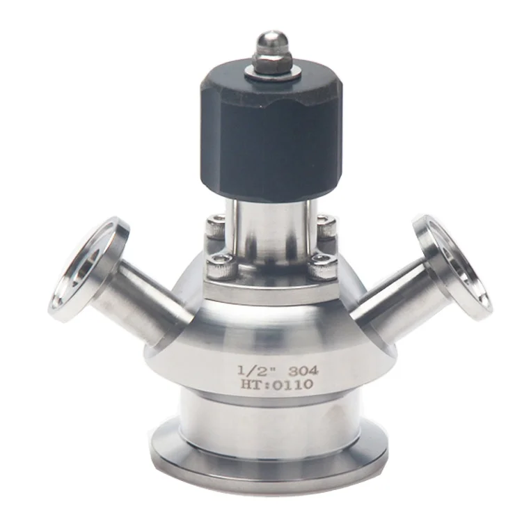 Sanitary Stainless Steel Aseptic Diaphragm Tank Bottom Valve with Aseptic Sampling Valve