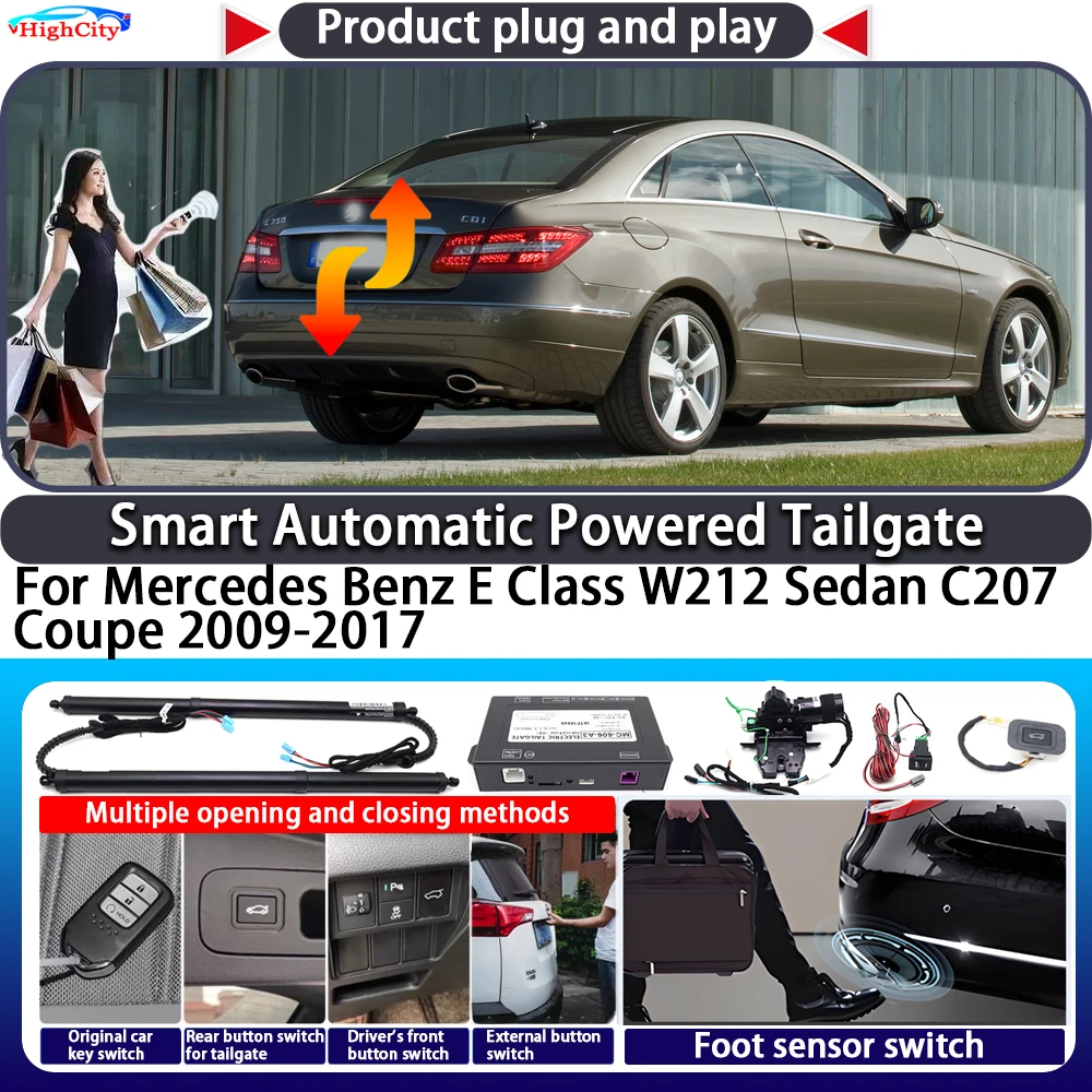 

For Mercedes Benz E Class W212 Sedan C207 Coupe 2009-2017 OEM Smart Automatic Powered Tailgate Key Lift Close Kit Power Tailgate