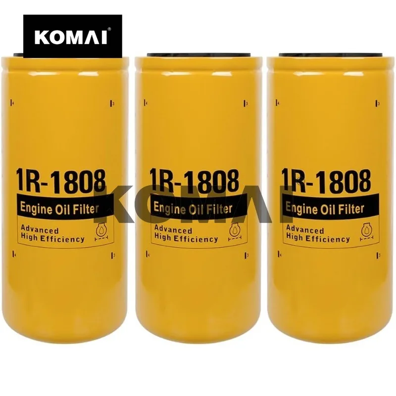 

KOMAI 3 шт. 1R1808 масляный фильтр для масляного фильтра CAT 1R-1808 3406B 3408 3412C 3412 3306B замена экскаватора 275-2604