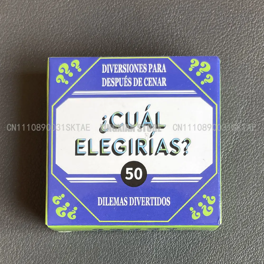 Испанские мини-карточки для игры «Угадай слово!» 50 шт. карт для семейной игры, карточная игра для кемпинга