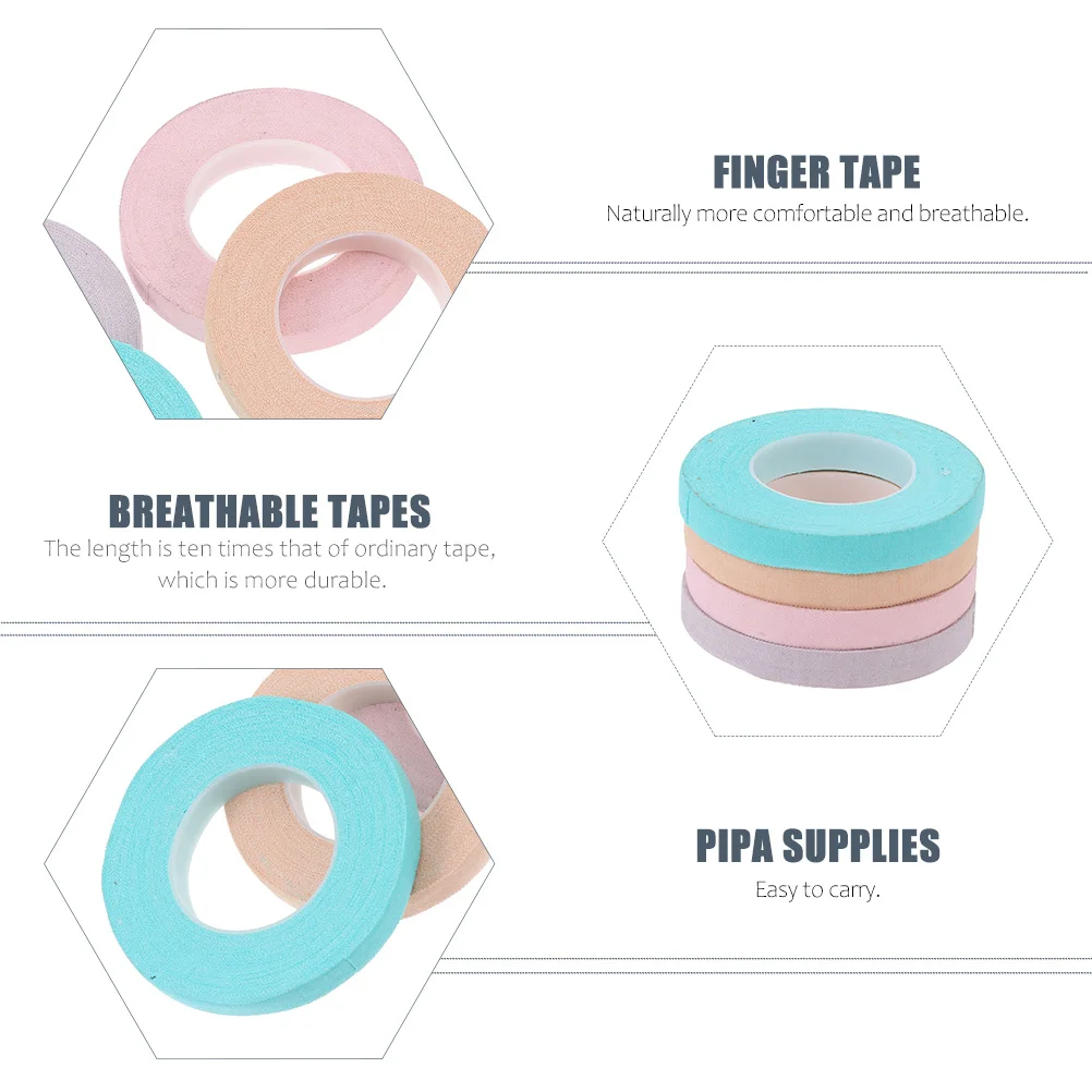 

8 Rolls Pipa Finger Tape Breathable Durable Guzheng Adhesive Finger Protective Tape for Practice Breathable Tapes